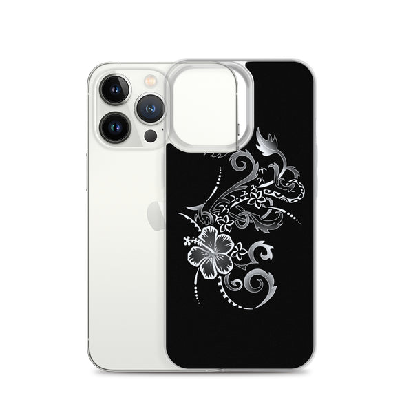Hibiscus Tattoo iPhone Case - White -  iPhone Case 11 12 13 (Pro Pro max Mini) 7 8 plus SE XR, X, XS, Xs max