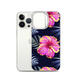 Bright Pink Hibiscus iPhone Case - Larger Flowers -  iPhone Case 11 12 13 (Pro Pro max Mini) 7 8 plus SE XR, X, XS, Xs max