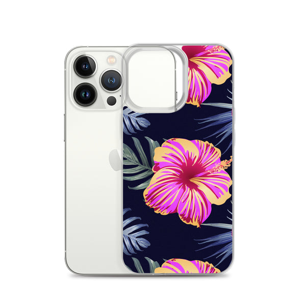 Bright Pink Hibiscus iPhone Case - Larger Flowers -  iPhone Case 11 12 13 (Pro Pro max Mini) 7 8 plus SE XR, X, XS, Xs max