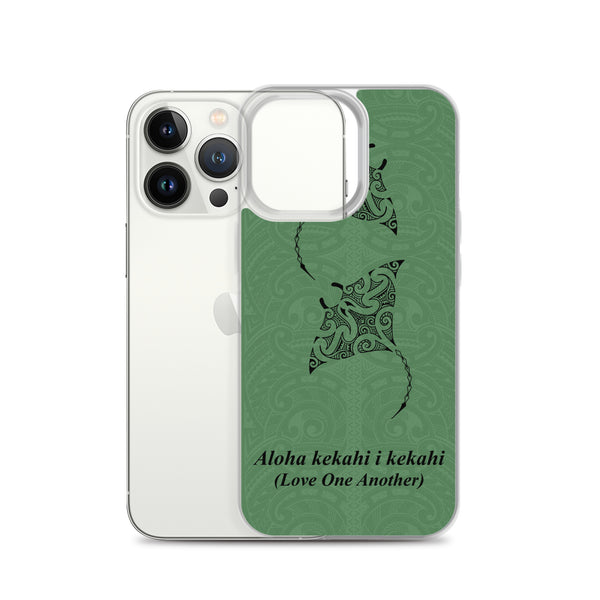 Manta Ray Polynesian Tattoo Iphone Case Aloha Kekahi I Kekahi (Love One Another) -  iPhone Case 11 12 13 (Pro Pro max Mini) 7 8 plus SE XR, X, XS, Xs max