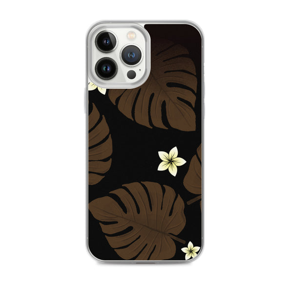 Monstera Leaf and Plumeria iPhone Case -  iPhone Case 11 12 13 (Pro Pro max Mini) 7 8 plus SE XR, X, XS, Xs max