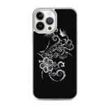 Hibiscus Tattoo iPhone Case - White -  iPhone Case 11 12 13 (Pro Pro max Mini) 7 8 plus SE XR, X, XS, Xs max