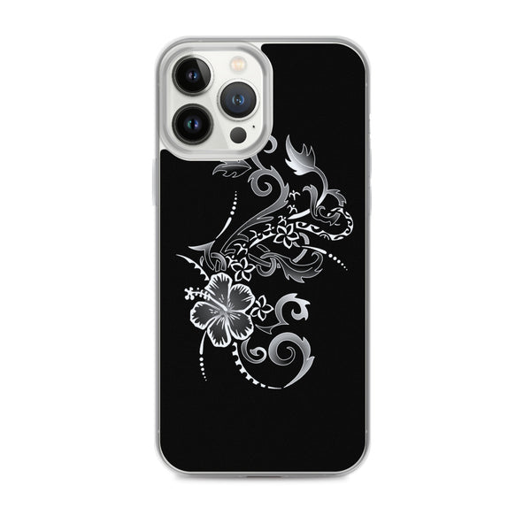 Hibiscus Tattoo iPhone Case - White -  iPhone Case 11 12 13 (Pro Pro max Mini) 7 8 plus SE XR, X, XS, Xs max