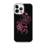 Hibiscus Tattoo iPhone Case - Hot Pink -  iPhone Case 11 12 13 (Pro Pro max Mini) 7 8 plus SE XR, X, XS, Xs max