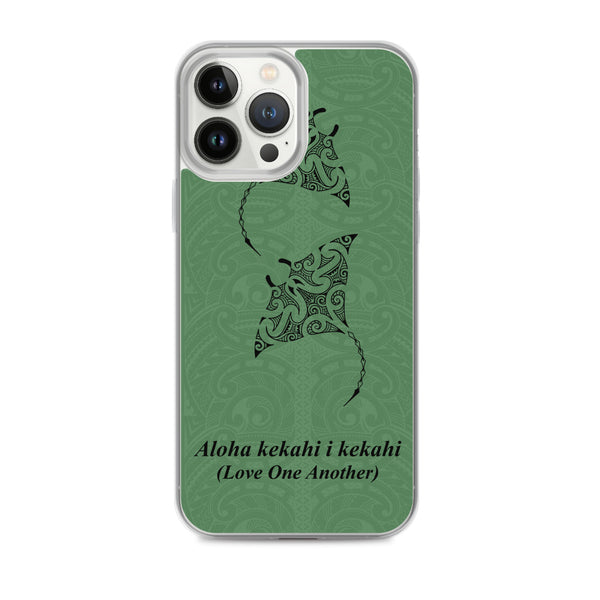 Manta Ray Polynesian Tattoo Iphone Case Aloha Kekahi I Kekahi (Love One Another) -  iPhone Case 11 12 13 (Pro Pro max Mini) 7 8 plus SE XR, X, XS, Xs max
