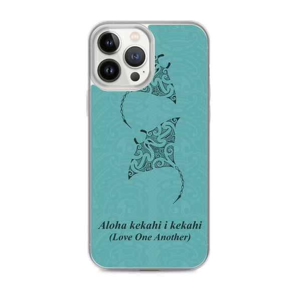 Manta Ray Polynesian Tattoo Iphone Case Aloha Kekahi I Kekahi (Love One Another) -  iPhone Case 11 12 13 (Pro Pro max Mini) 7 8 plus SE XR, X, XS, Xs max