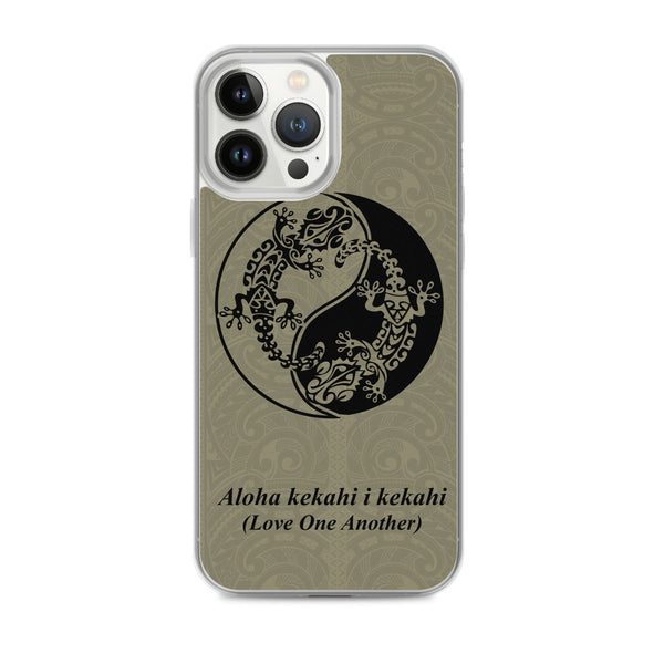 Gecko Yin Yang Polynesian Tattoo Iphone Case Aloha Kekahi I Kekahi (Love One Another) -  iPhone Case 11 12 13 (Pro Pro max Mini) 7 8 plus SE XR, X, XS, Xs max