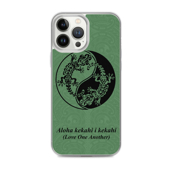 Gecko Yin Yang Polynesian Tattoo Iphone Case Aloha Kekahi I Kekahi (Love One Another) - iPhone Case 11 12 13 (Pro Pro max Mini) 7 8 plus SE XR, X, XS, Xs max