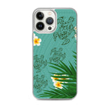 Honu (Hawaiian Sea Turtle) with Ferns and Plumerias Tattoo iPhone Case -  iPhone Case 11 12 13 (Pro Pro max Mini) 7 8 plus SE XR, X, XS, Xs max
