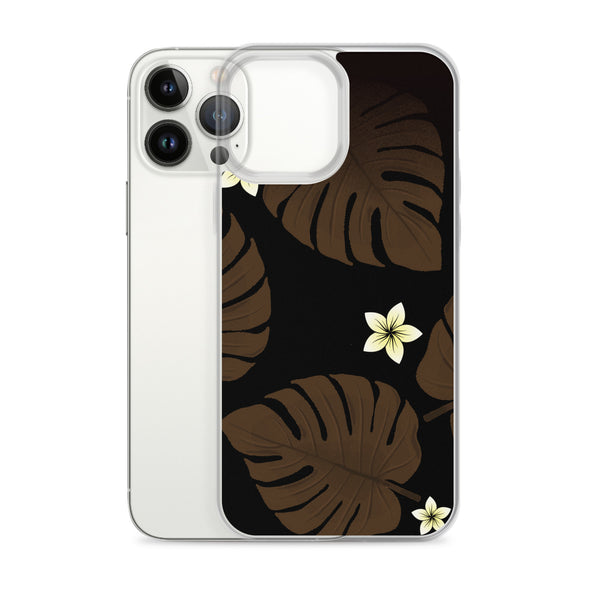 Monstera Leaf and Plumeria iPhone Case -  iPhone Case 11 12 13 (Pro Pro max Mini) 7 8 plus SE XR, X, XS, Xs max