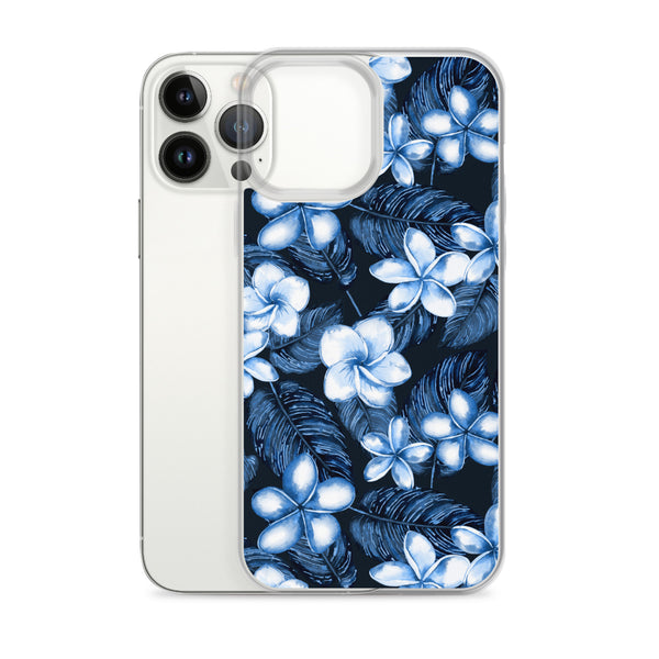 Blue Plumeria iPhone Case -  iPhone Case 11 12 13 (Pro Pro max Mini) 7 8 plus SE XR, X, XS, Xs max