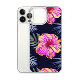 Bright Pink Hibiscus iPhone Case - Larger Flowers -  iPhone Case 11 12 13 (Pro Pro max Mini) 7 8 plus SE XR, X, XS, Xs max