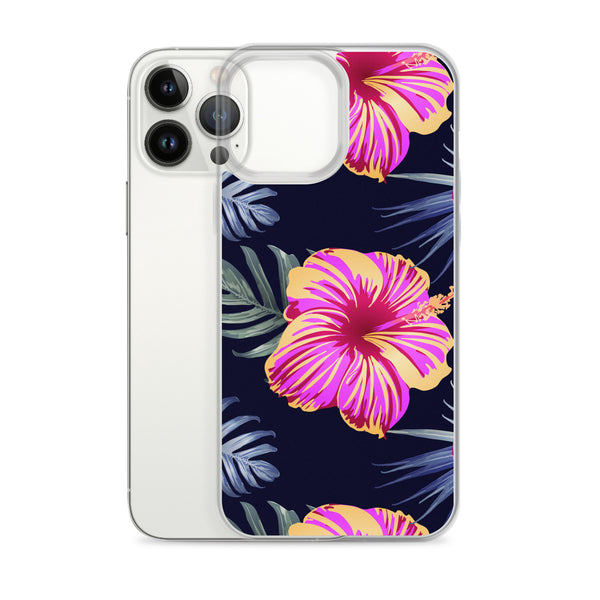 Bright Pink Hibiscus iPhone Case - Larger Flowers -  iPhone Case 11 12 13 (Pro Pro max Mini) 7 8 plus SE XR, X, XS, Xs max