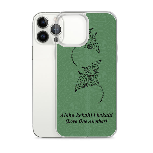 Manta Ray Polynesian Tattoo Iphone Case Aloha Kekahi I Kekahi (Love One Another) -  iPhone Case 11 12 13 (Pro Pro max Mini) 7 8 plus SE XR, X, XS, Xs max