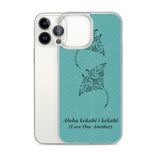 Manta Ray Polynesian Tattoo Iphone Case Aloha Kekahi I Kekahi (Love One Another) -  iPhone Case 11 12 13 (Pro Pro max Mini) 7 8 plus SE XR, X, XS, Xs max