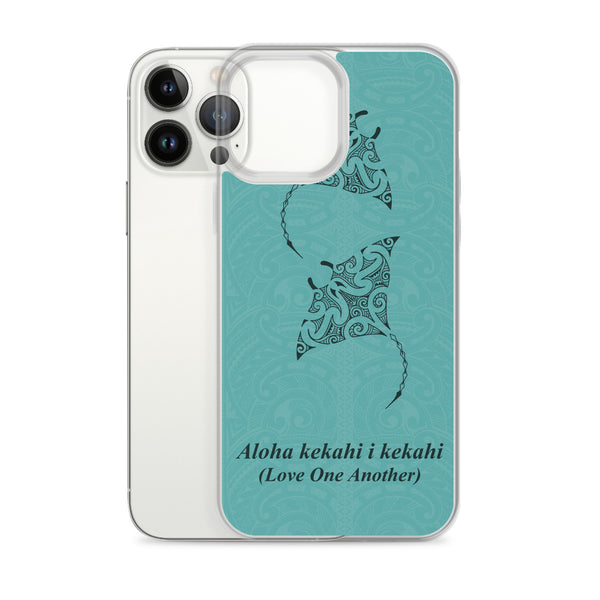 Manta Ray Polynesian Tattoo Iphone Case Aloha Kekahi I Kekahi (Love One Another) -  iPhone Case 11 12 13 (Pro Pro max Mini) 7 8 plus SE XR, X, XS, Xs max