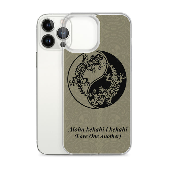 Gecko Yin Yang Polynesian Tattoo Iphone Case Aloha Kekahi I Kekahi (Love One Another) -  iPhone Case 11 12 13 (Pro Pro max Mini) 7 8 plus SE XR, X, XS, Xs max