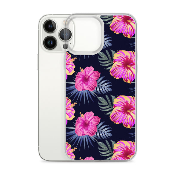 Bright Pink Hibiscus iPhone Case - iPhone Case 11 12 13 (Pro Pro max Mini) 7 8 plus SE XR, X, XS, Xs max