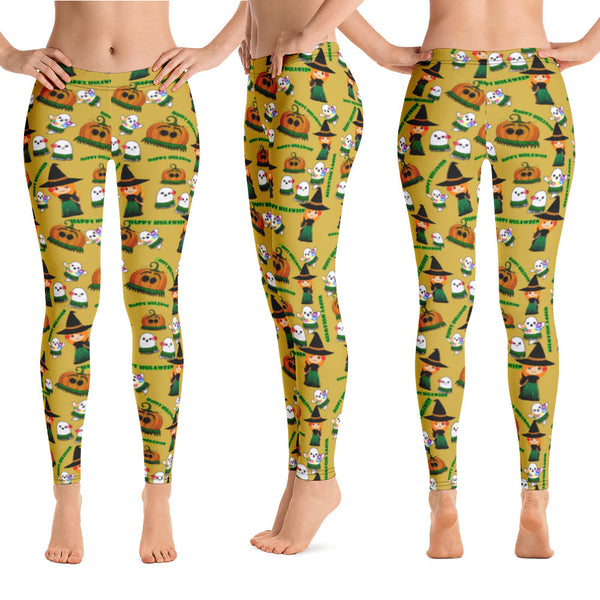 Hawaiian Halloween leggings