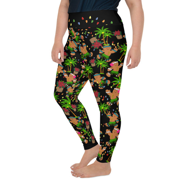 Christmas in Hawaii (Design 2) Leggings up to size 6XL - 4 Color Choices & Regular or Wide Waistband