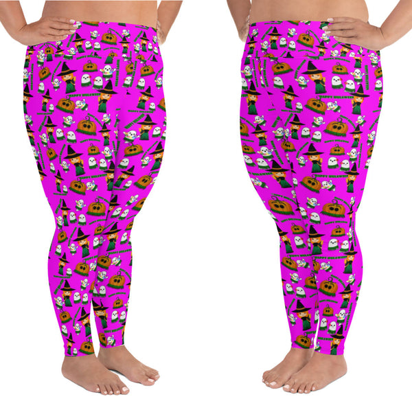 Hot pink plus size leggings