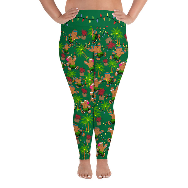 Christmas in Hawaii (Design 2) Leggings up to size 6XL - 4 Color Choices & Regular or Wide Waistband