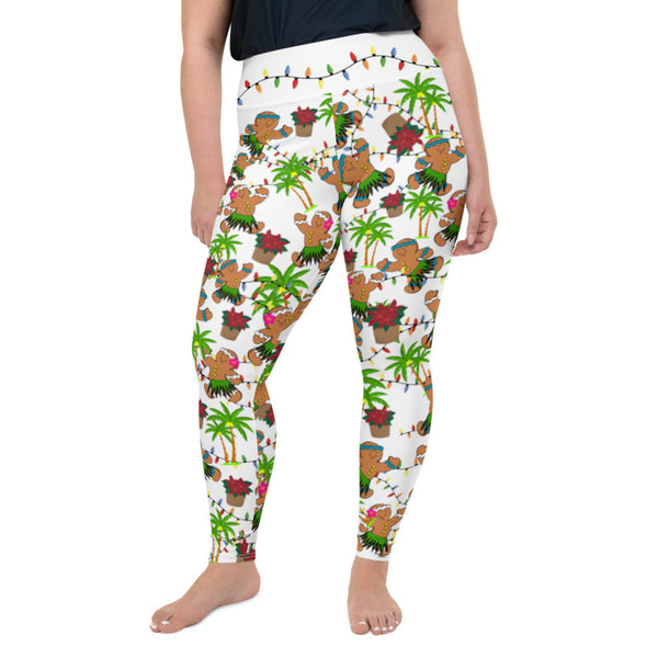 Christmas in Hawaii (Design 2) Leggings up to size 6XL - 4 Color Choices & Regular or Wide Waistband