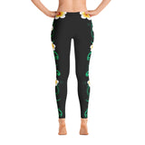 vibrant plumeria leggings