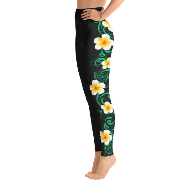 plumeria high waist leggings