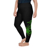 Lime Hibiscus tattoo Legging plus size