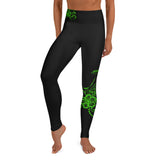 Lime Hibiscus tattoo Legging