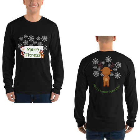 Christmas - Merry Fitness and a Happy New Rear Unisex Hoodie
