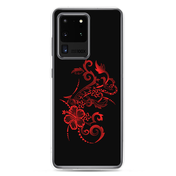 red hibiscus samsung galaxy case