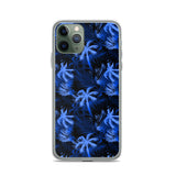 blue palm tree iphone phone case