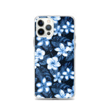 Blue Plumeria iPhone Case -  iPhone Case 11 12 13 (Pro Pro max Mini) 7 8 plus SE XR, X, XS, Xs max