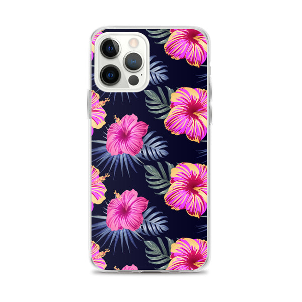 Bright Pink Hibiscus iPhone Case - iPhone Case 11 12 13 (Pro Pro max Mini) 7 8 plus SE XR, X, XS, Xs max