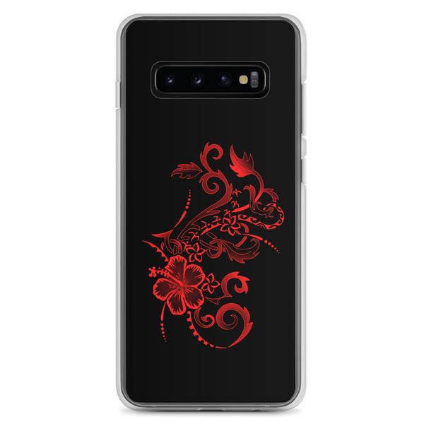 red samsung hibsucus case