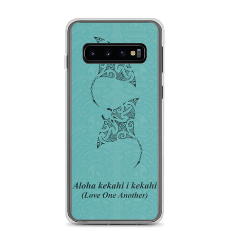 Palm Tree - Blue - Samsung Galaxy Case S10 S20 S21 S22 E FE Plus and Ultra
