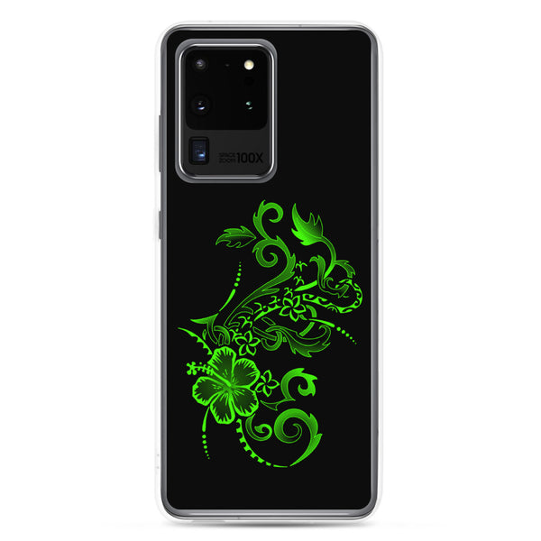 Green hibiscus samsung case