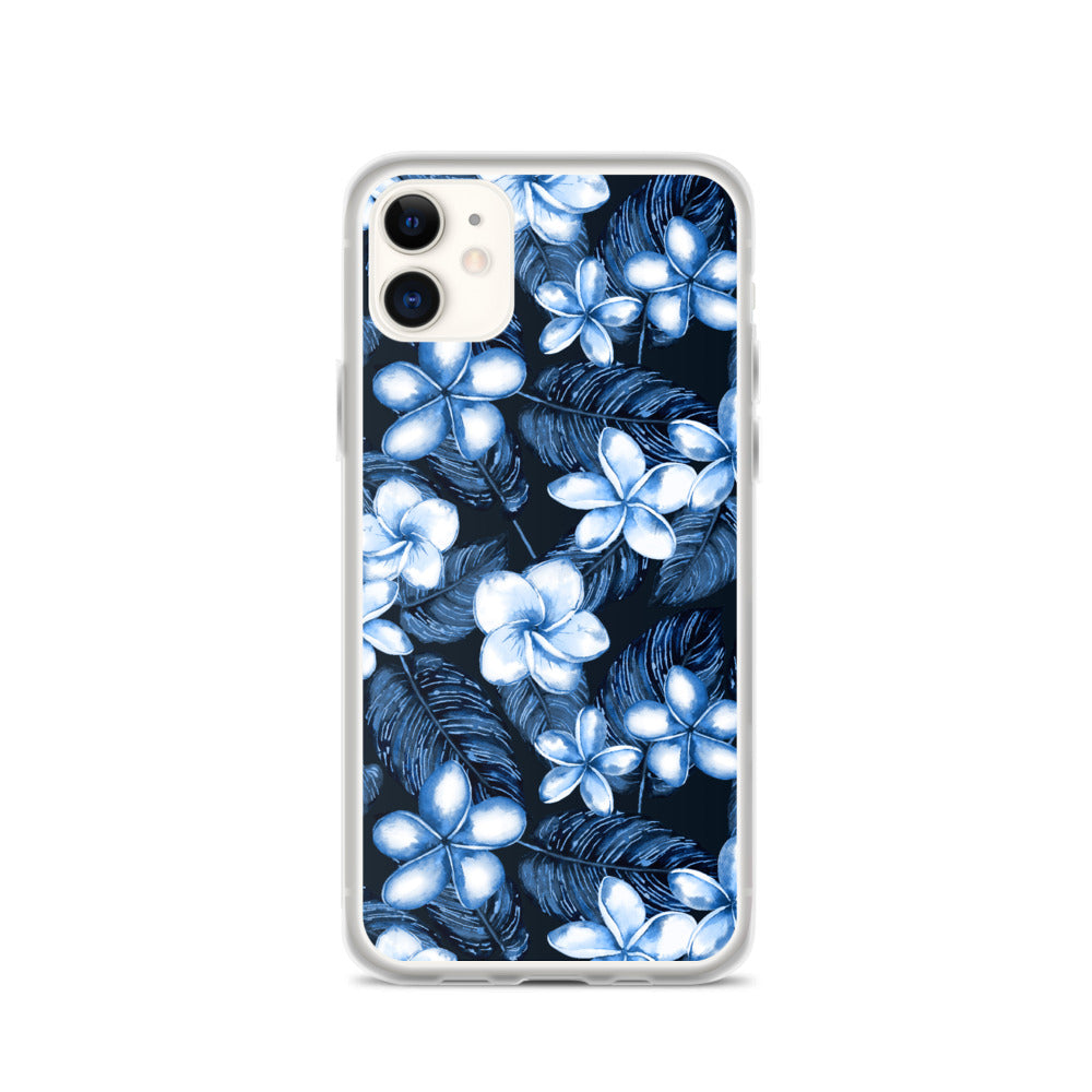 Blue Plumeria iPhone Case -  iPhone Case 11 12 13 (Pro Pro max Mini) 7 8 plus SE XR, X, XS, Xs max
