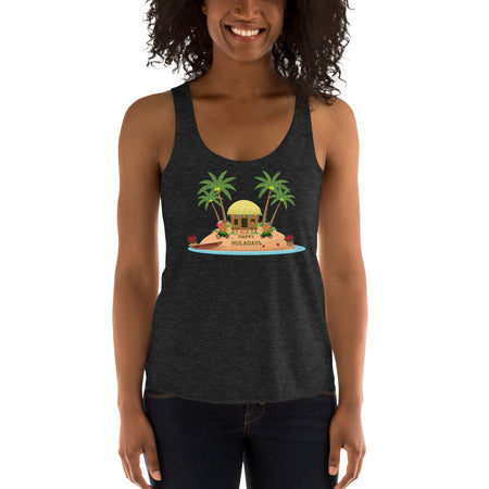 Christmas in Hawaii - Happy Huladays / Mele Kalikimaka Women's Long Sleeve Tee
