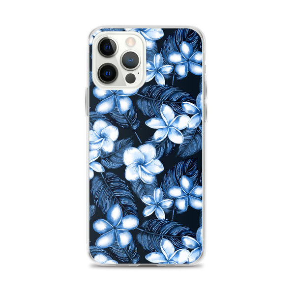 Blue Plumeria iPhone Case -  iPhone Case 11 12 13 (Pro Pro max Mini) 7 8 plus SE XR, X, XS, Xs max