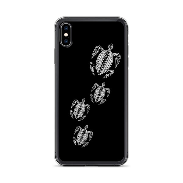 Black Polynesian tattoo iphone case