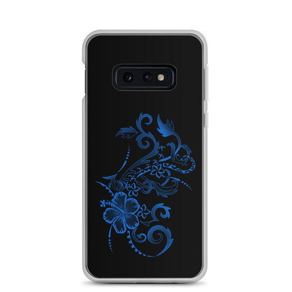 blue hibiscus samsung case