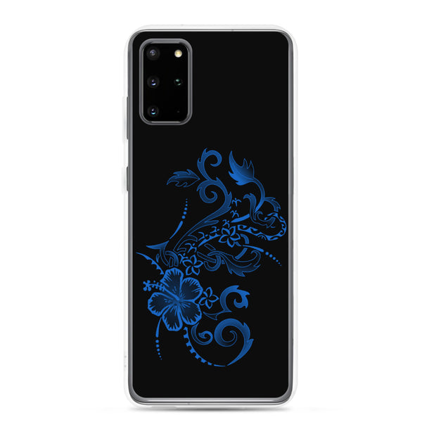 blue hibiscus samsung galaxy case