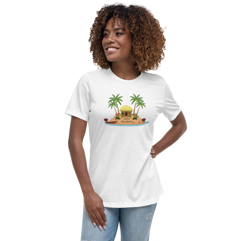 Christmas in Hawaii - Happy Huladays / Mele Kalikimaka Women's Relaxed Fit / Semi Fitted T-Shirt