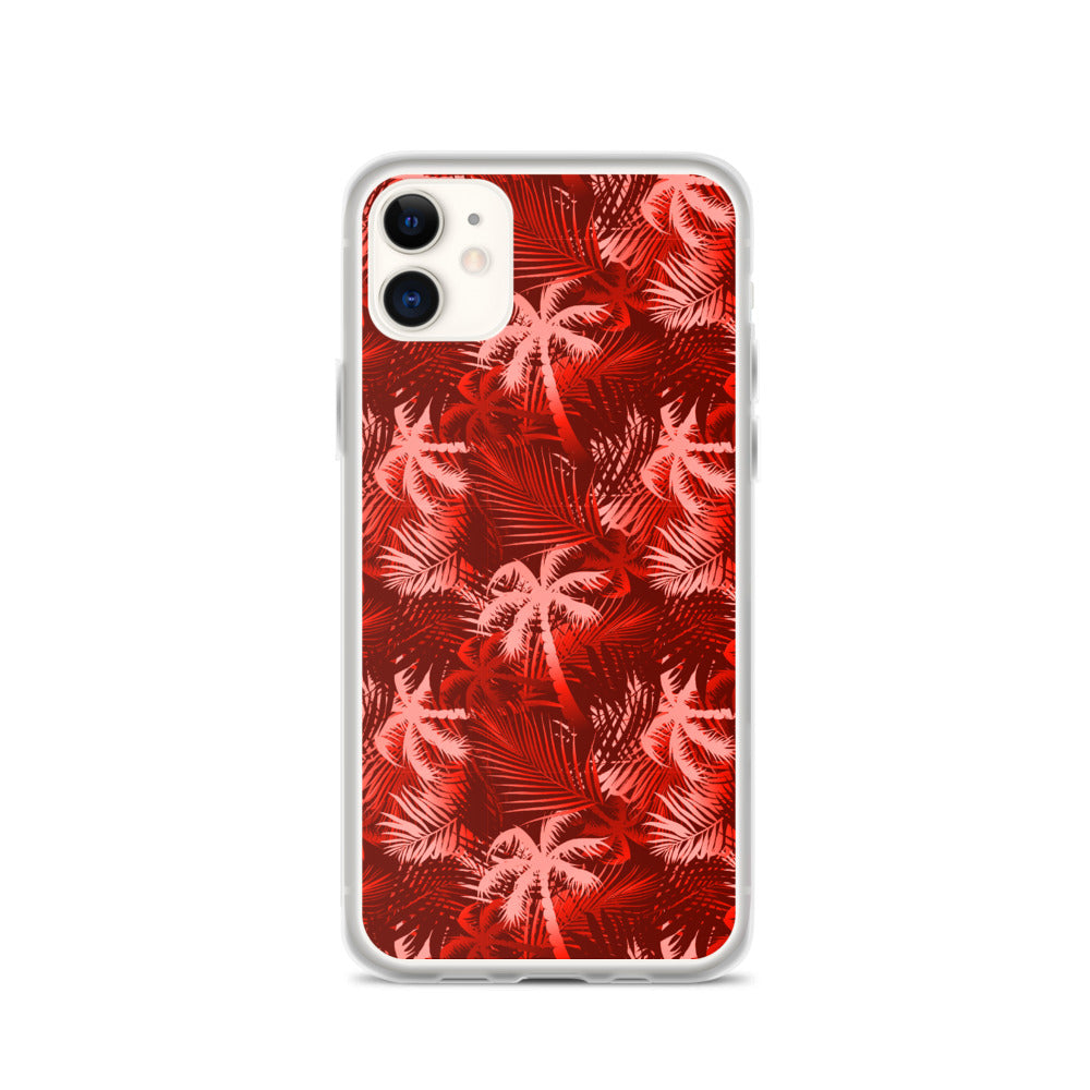 Palm Tree iPhone Case - Red -  iPhone Case 11 12 13 (Pro Pro max Mini) 7 8 plus SE XR, X, XS, Xs max