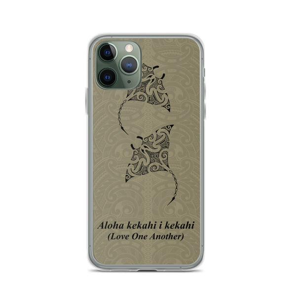Manta Ray Iphone Case Brown