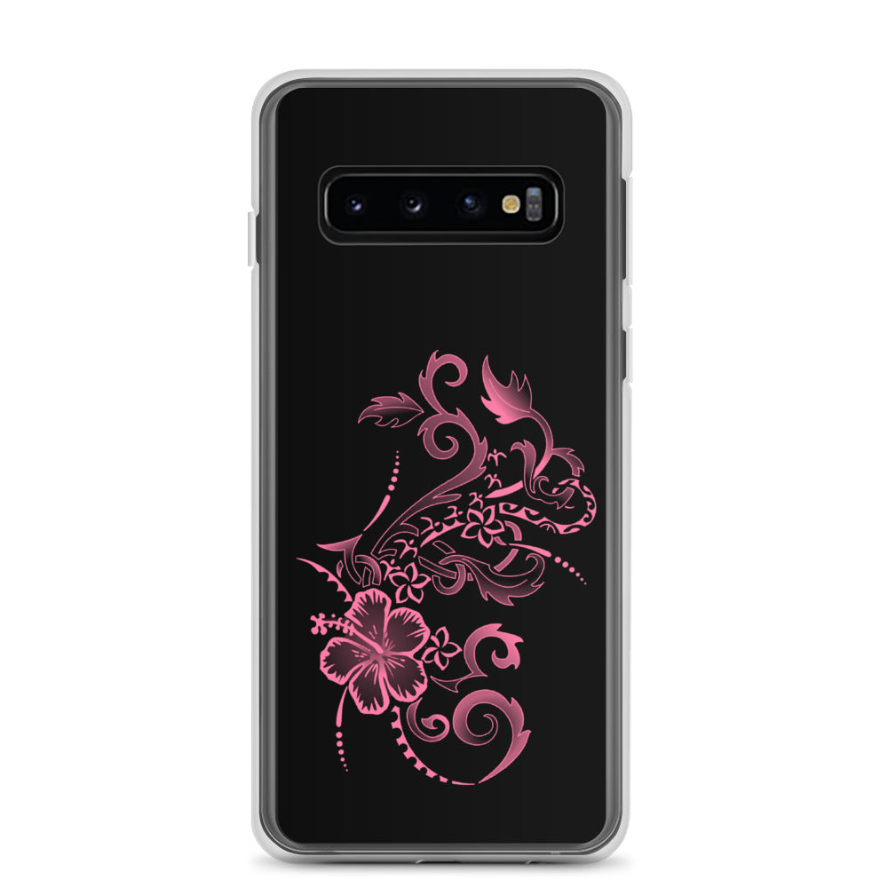 Hibiscus Tattoo - Hot Pink - Samsung Galaxy Case S10 S20 S21 S22 E FE Plus and Ultra