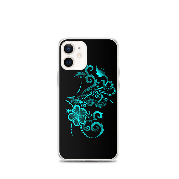 Teal Hawaiian Hibiscus iphone case
